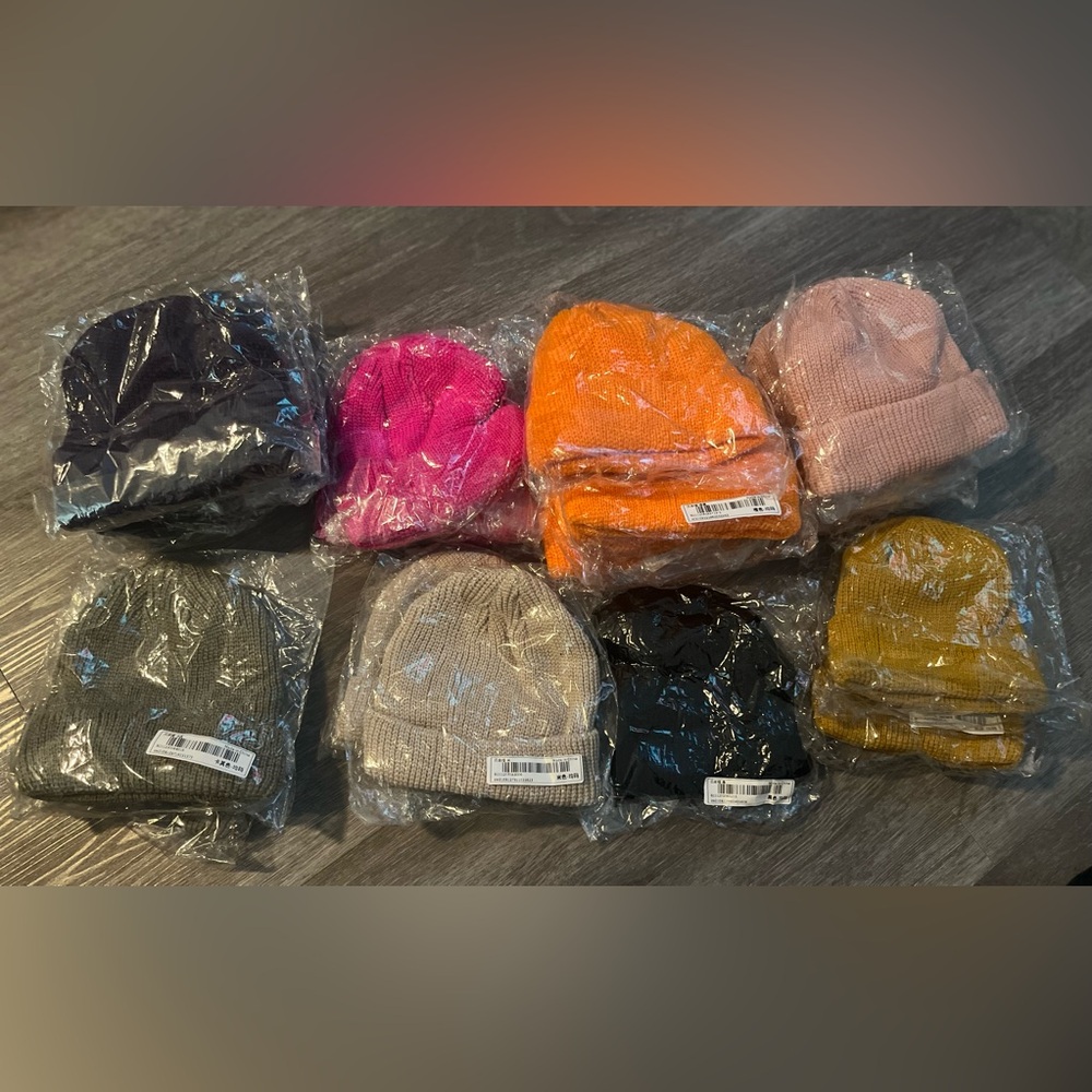 Stylish Women's Beanie Collection - Pink, Orange, Black, and More